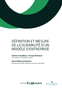 Définition et mesure de la durabilité d'un modèle d'entreprise